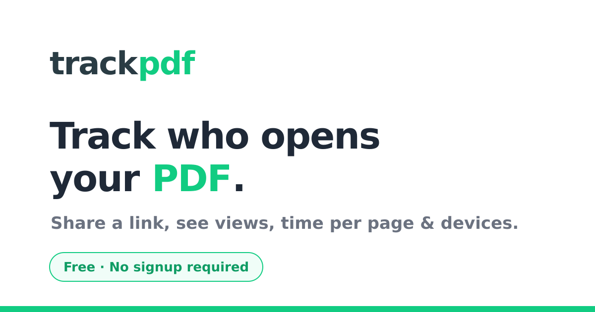 Share a PDF Link and Track Who Opens It - TrackPDF